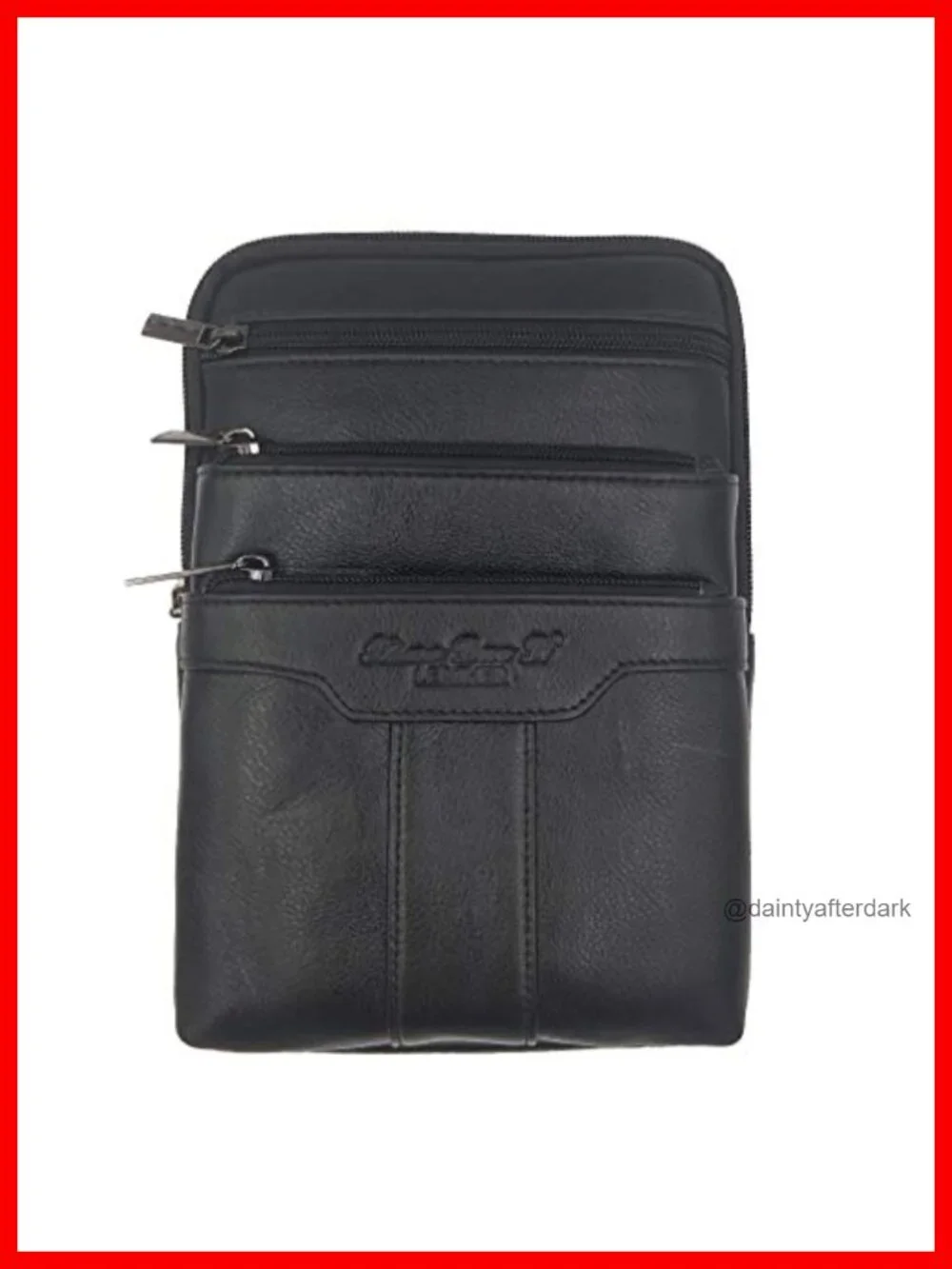 Genuine Leather Small Sling Crossbody Messenger Bag for Men Women Travel